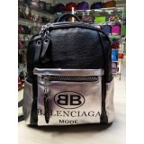 Рюкзак женский черный с серебром Balenciaga